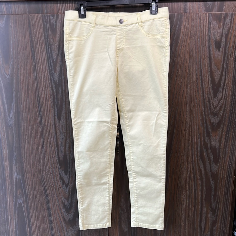 Stile Bennetton, Light Yellow Women’s Pants Small Spring Travel Work Casual - Picture 2 of 11
